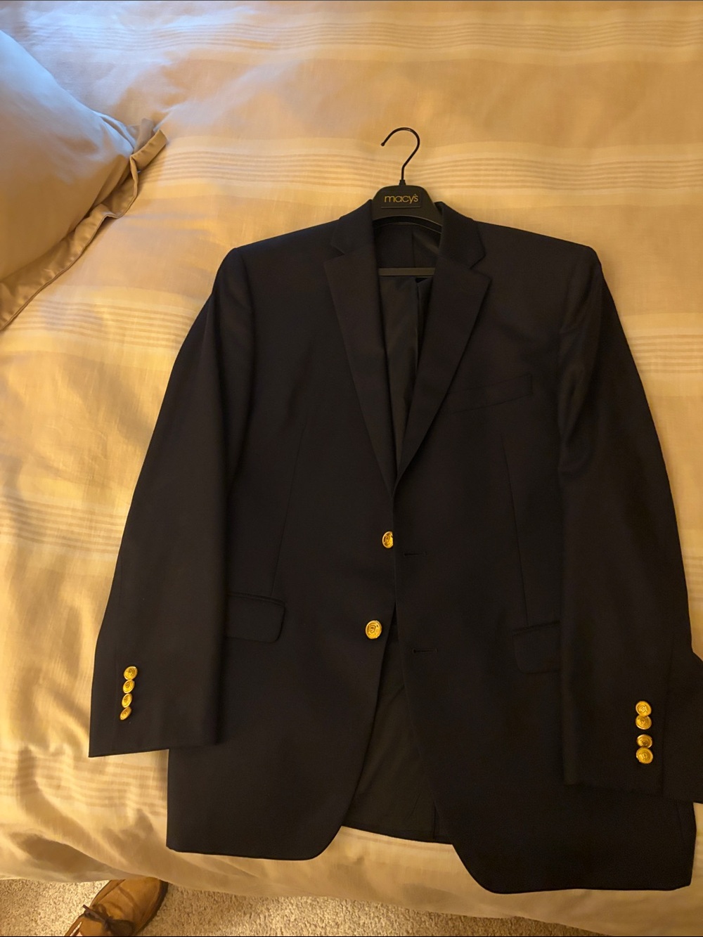 Ralph Lauren Navy Blazer with Gold Buttons. Like new